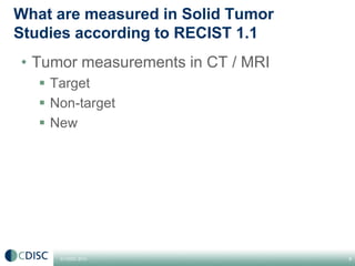 Recist Ecrf Cdisc Split Standards-driven Oncology Studies | PDF