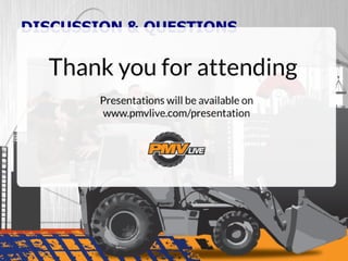 Standards for Mobile Towers
© PASMA 2015
COLLECTIVE MARK
®
PREFABRICATED ACCESS SUPPLIERS’ AND MANUFACTURERS’ ASSOCIATION
DISCUSSION & QUESTIONS
 