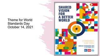 Theme for World
Standards Day
October 14, 2021
 