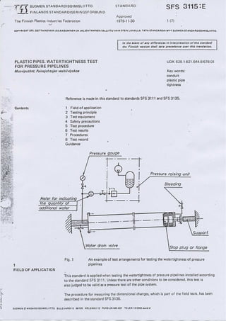 Standard sfs for site test butt fusion welding