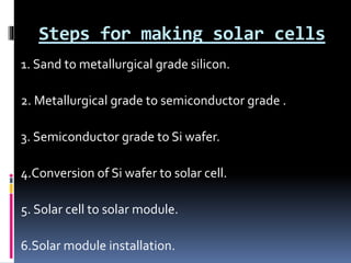 Standard silicon solar cell | PPTX