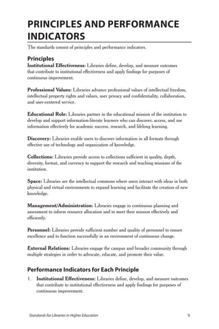 Standards libraries higher education | PDF