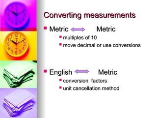 Metric Calculation Methods standards of Measurements and their methods .ppt