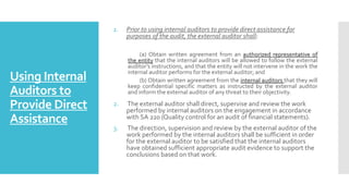 Standards on auditing 600,610,620 | PPTX