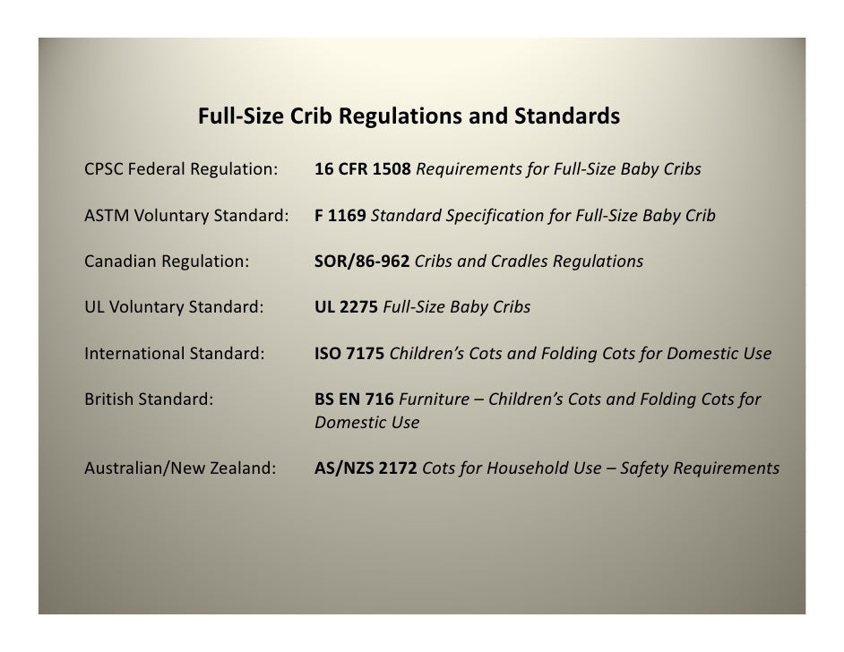 astm crib standards