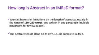 IMRAD Format Explained: Standard Structure of a Research Paper | Dr ...