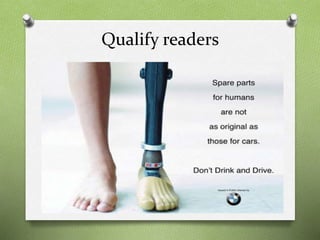 Qualify readers
 