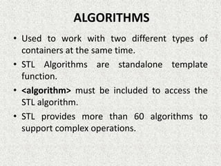 Standard template library | PPT