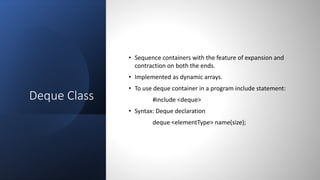 Standard Template Library | PPTX