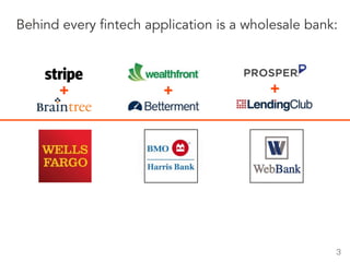 Behind every fintech application is a wholesale bank:
+ + +
3
 
