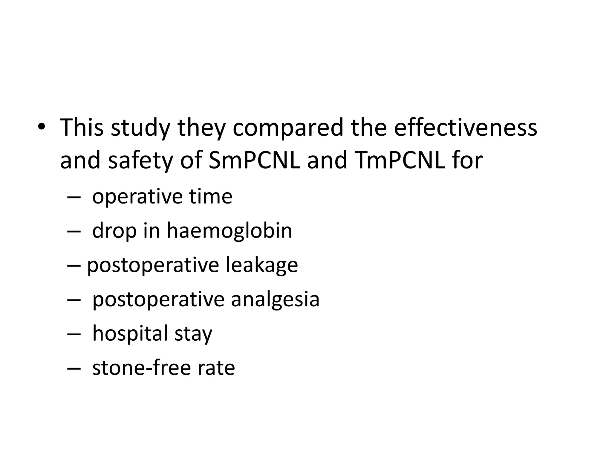 Standard versus tubeless mini percutaneous nephrolithotomy | PPTX ...