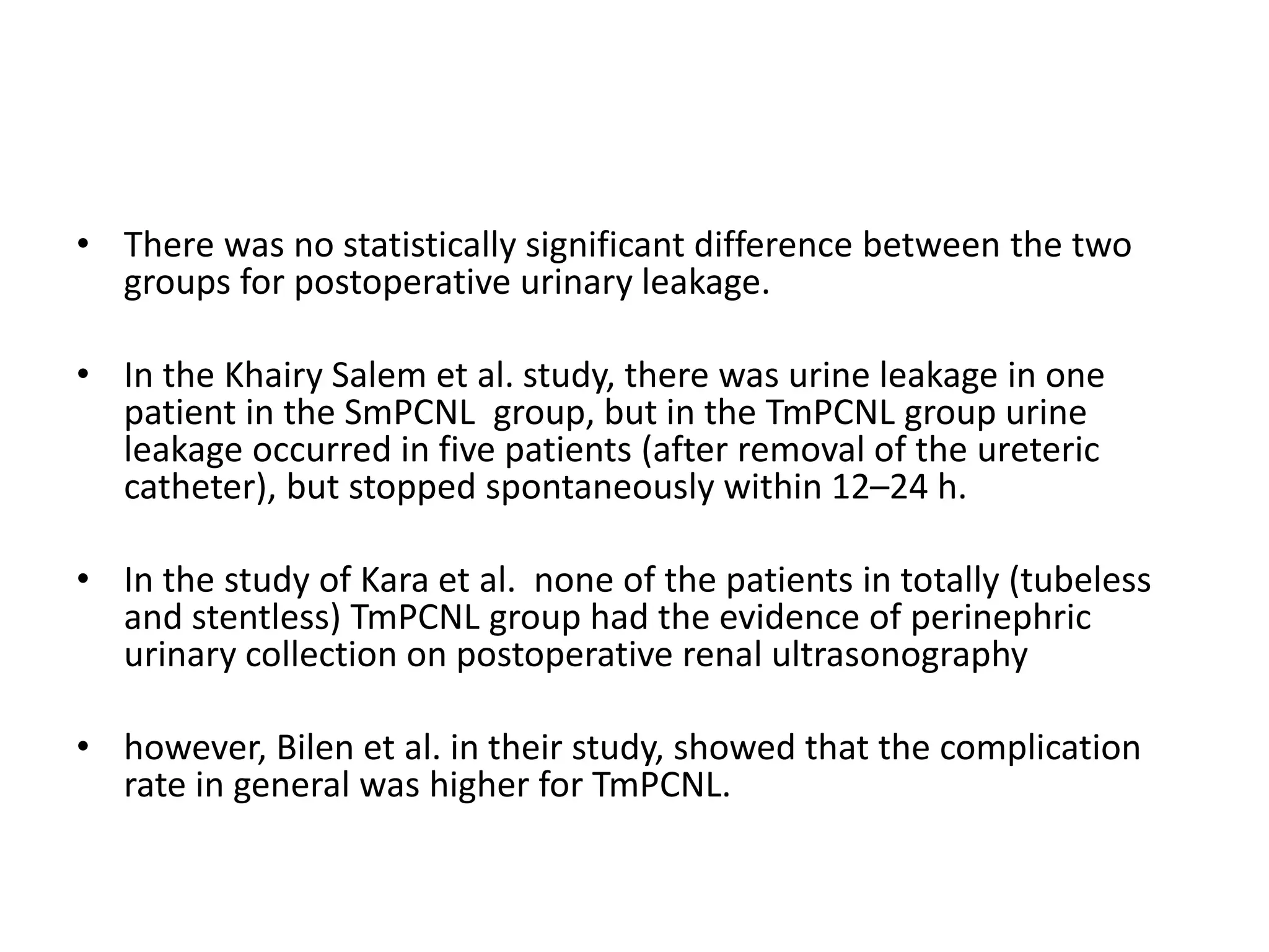 Standard versus tubeless mini percutaneous nephrolithotomy | PPTX ...