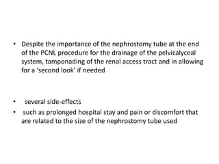 Standard versus tubeless mini percutaneous nephrolithotomy | PPTX ...