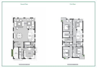 Ground Floor First Floor
ground floor 118m2 first floor 131m2
 