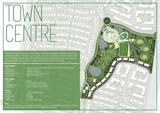 town
centre
Sports facilities:
• Gym
• Tennis courts
• Squash courts
• Multi-purpose courts
• Full size pitch
Other facilities:
• Mosque
• Spa
• Kids play grounds
• Organic farm
Services:
• Pharmacy
• Laundry
• Supermarket
• Bakery
• Medical clinic
Retail:
10 F&B and 10 retail outlets surrounding the central piazza in a form of multi stand-alone iconic buildings promoting
outdoor life style (outdoor sitting areas, shade structures, outdoor terraces and roofs).
• Run and bike trails that weave through the whole community, connecting the four
main pocket parks
• Swimming - lounge pool
• Swimming - lap pool (junior Olympic)
• Kids pool with water park
• Church
• Central green & central piazza
• Area for flea market on weekends
• Kiosks in outdoor communal spaces
• Facility management offices
• Nursery
• Vet clinic
• ATM centre
• Leasable storage areas
Designed as an indoor/outdoor venue with open spaces, water features, landscaping and piazzas, the town centre
is the heart and identity of Villette, acting as the sports, cultural and social events venue for its residents. A vast
array of amenities and facilities will service the community, and with a selective range of retail shops, F&B outlets,
cultural centre and a clubhouse, Villette’s residents and visitors alike will be spoilt for choice.
 