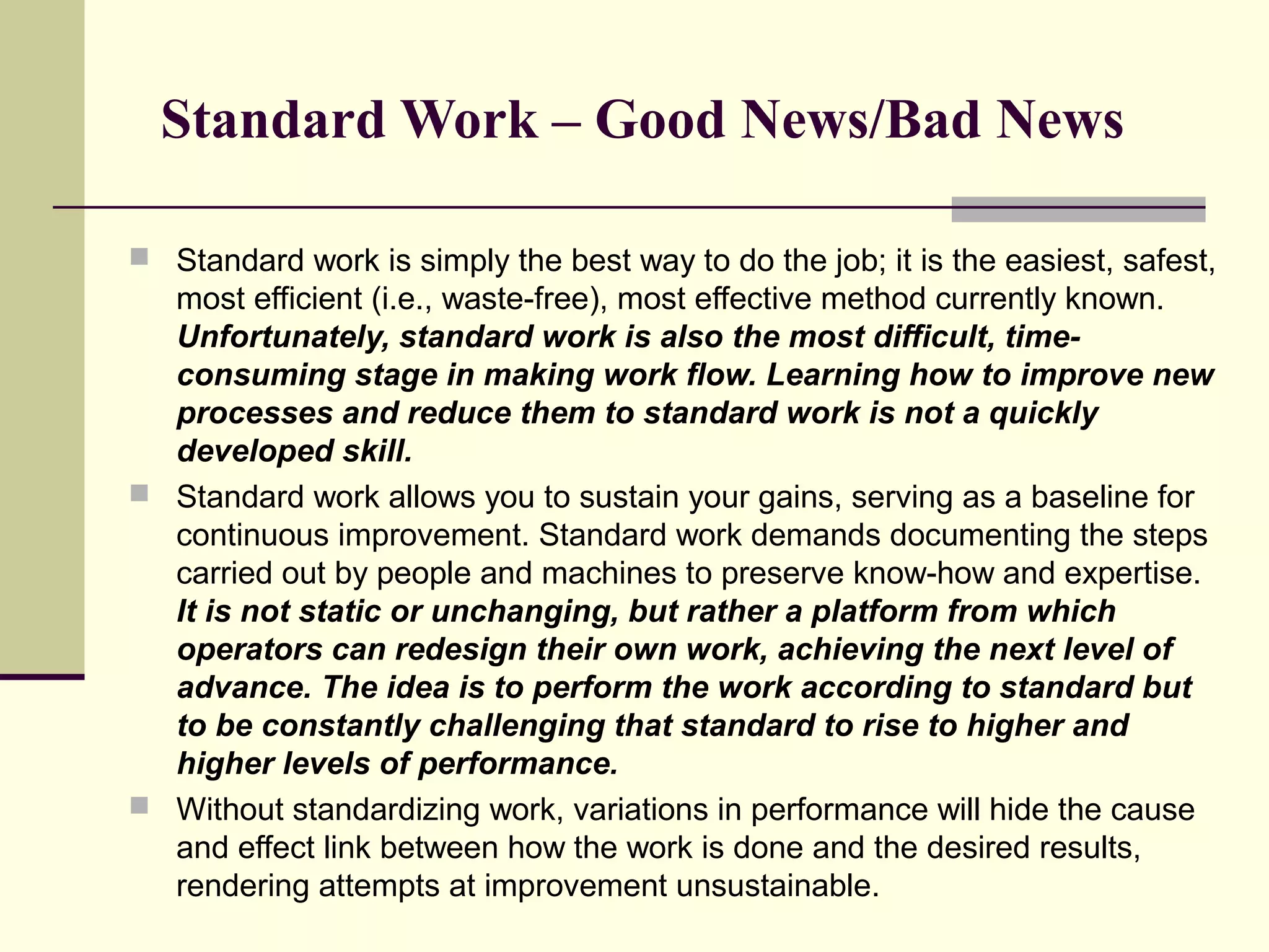 Standard work | PPT