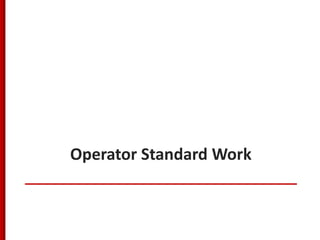 Operator Standard Work
 
