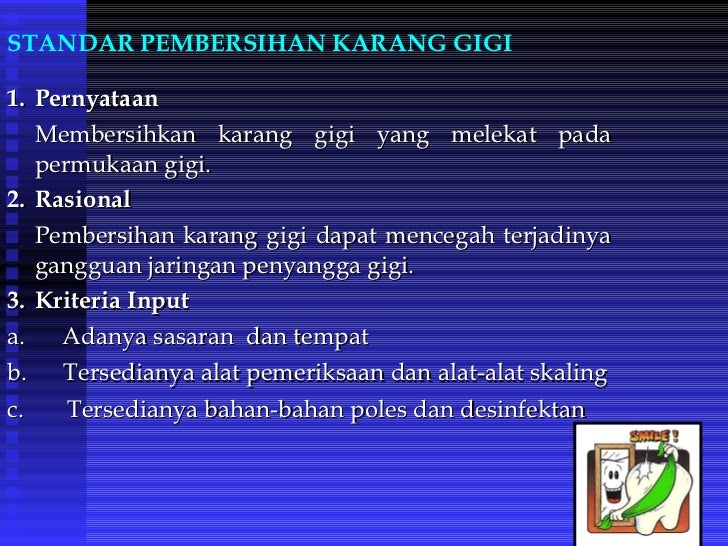 standar perawatan gigi standar perawatan gigi