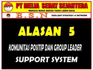 MERAIH MASA DEPAN YANG LEBIH BAIK
EXELLENT STRATEGY of NETWORK
 