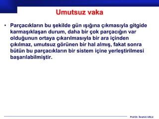 Umutsuz vaka
• Parçacıkların bu şekilde gün ışığına çıkmasıyla gitgide
  karmaşıklaşan durum, daha bir çok parçacığın var
  olduğunun ortaya çıkarılmasıyla bir ara içinden
  çıkılmaz, umutsuz görünen bir hal almış, fakat sonra
  bütün bu parçacıkların bir sistem içine yerleştirilmesi
  başarılabilmiştir.




                                                  Prof.Dr. İbrahim USLU
 