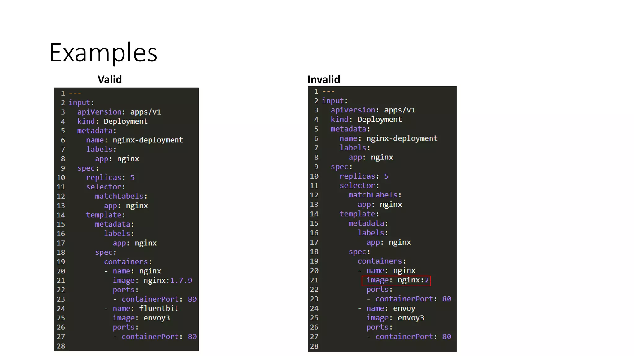 Examples
InvalidValid
 