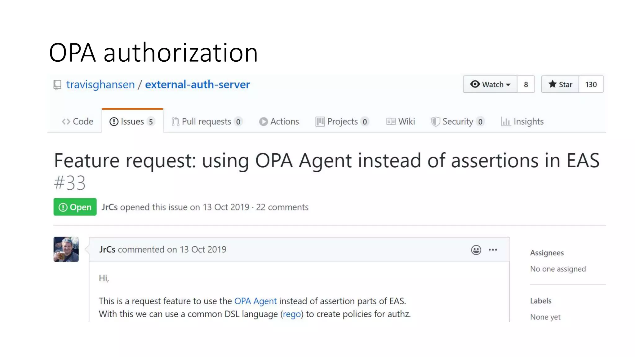 OPA authorization
 