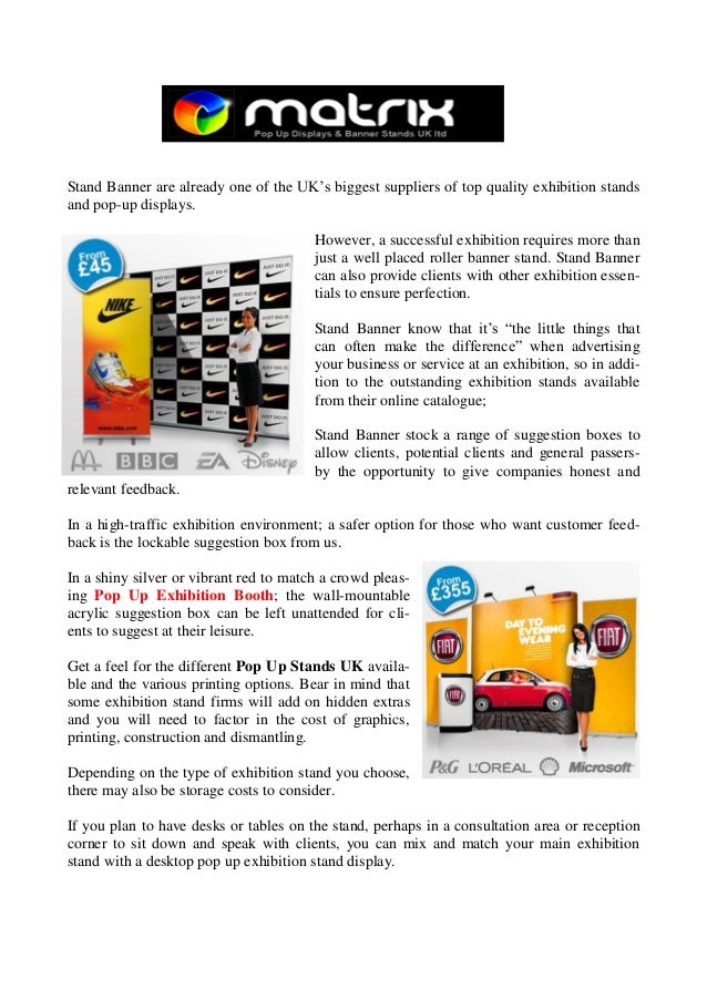 Stand Banner Manufacture The Range Of Banners At The Best Industry Pr