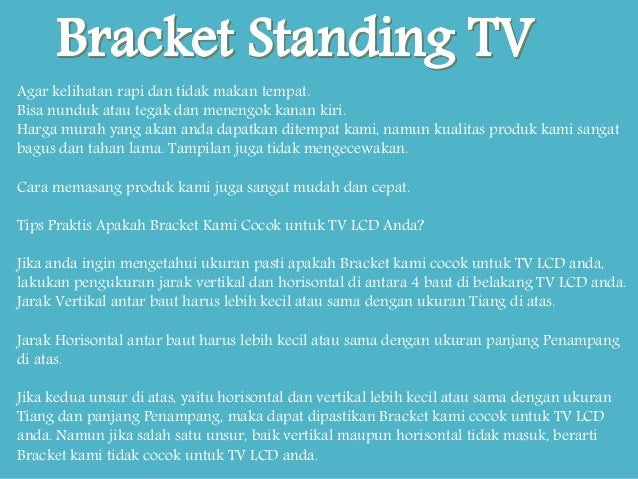 0896-7100-0771 (Bpk Yogie)  Jual Bracket Bali LED,LCD 