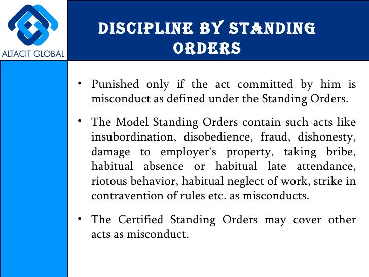 Standing orders