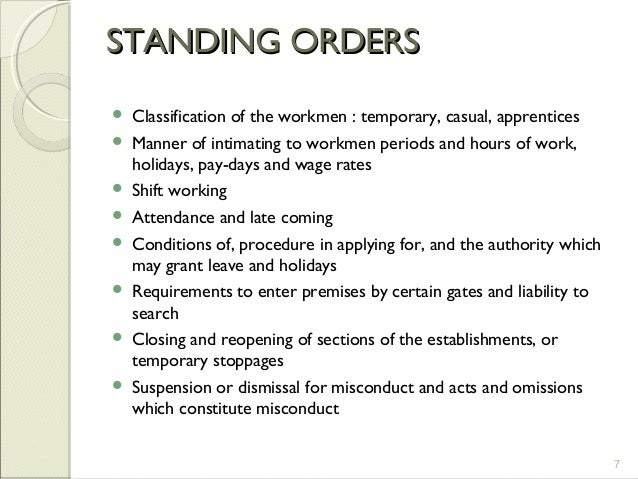 Standing Orders Act 1946