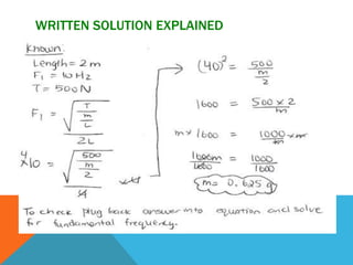 WRITTEN SOLUTION EXPLAINED
 