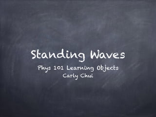 Standing Waves
Phys 101 Learning Objects
Carly Chui
 