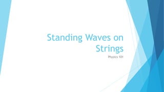 Standing Waves on
Strings
Physics 101
 