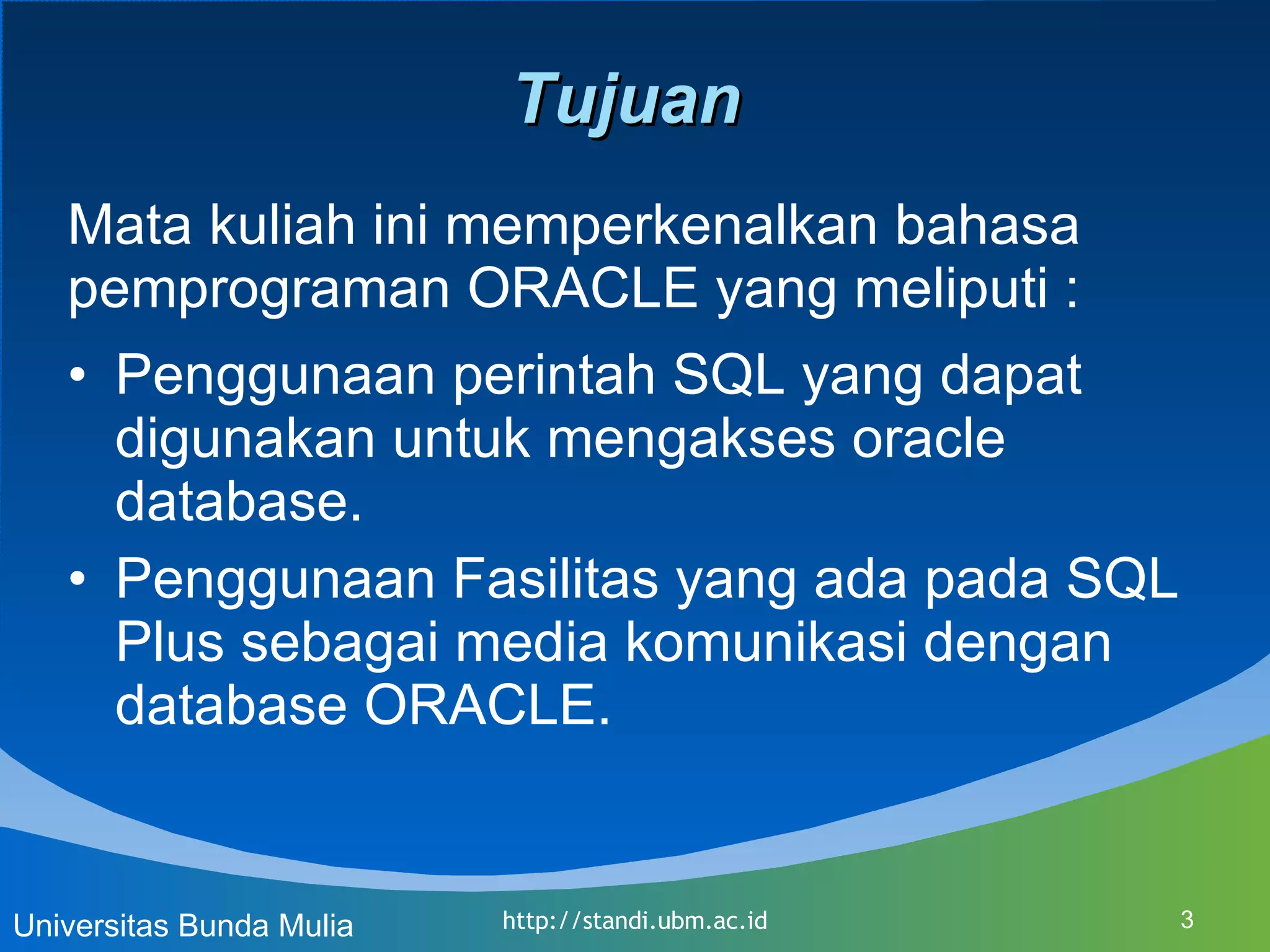Oracle-Pengenalan Oracle | PPS