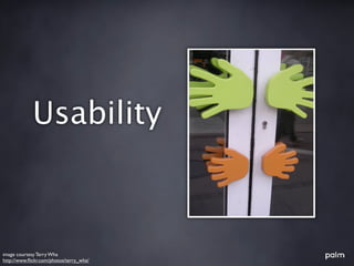 Usability



image courtesy Terry Wha
http://www.ﬂickr.com/photos/terry_wha/
 
