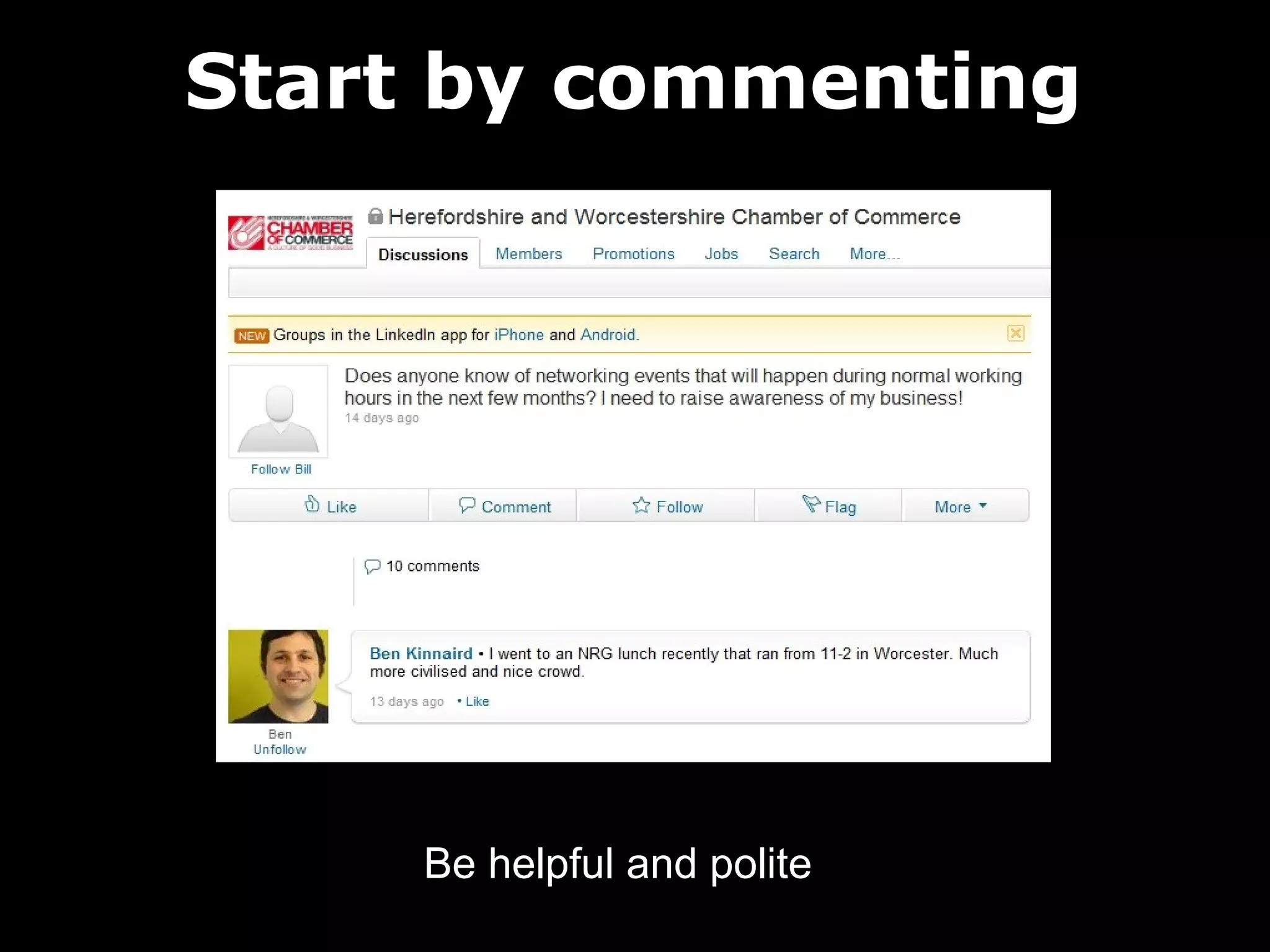 Start by commenting

Be helpful and polite

 