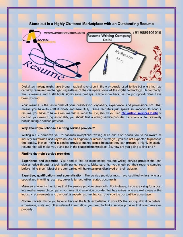stand out in a highly cluttered marketplace with an how can i make my resume stand out