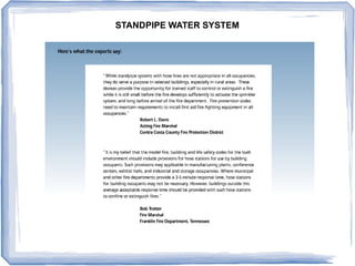 STANDPIPE WATER SYSTEM
 