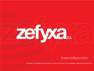 Las ideas y conceptos que se incluyen en este documento, son propiedad intelectual de Zefyxa SA.
SASA
 