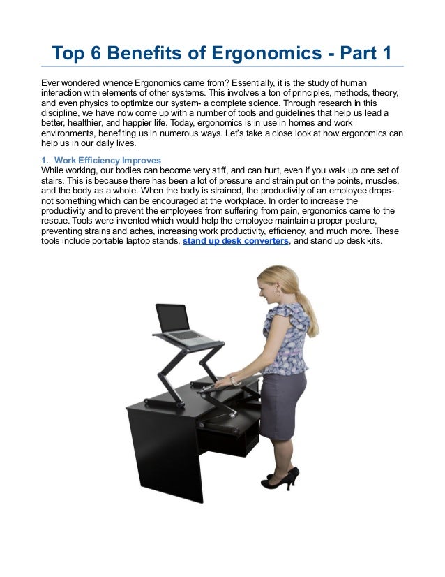 Top 6 Benefits of Ergonomics Part 1Stand up desk converter