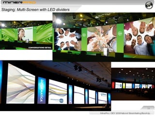 MinerPro :: DEY 2009 National Sales Meeting Stand-Up Staging:  Multi-Screen with LED dividers 