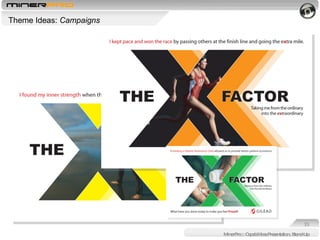 MinerPro :: Capabilities Presentation, Stand-Up Theme Ideas:  Campaigns  