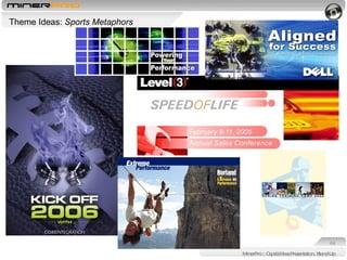 Theme Ideas:  Sports Metaphors MinerPro :: Capabilities Presentation, Stand-Up 