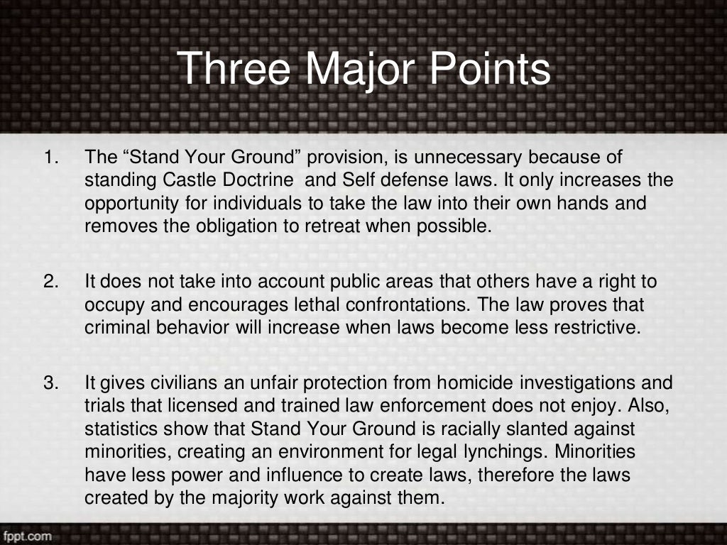 The Stand Your Ground Law and The Routine Activity Theory
