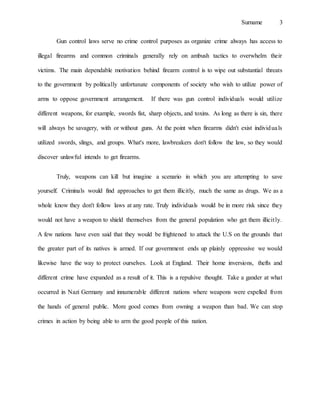 gun control proposal essay