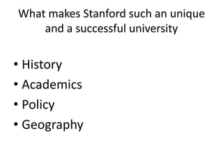 History of Stanford University