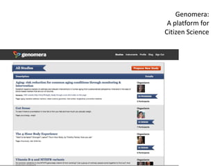 Genomera: A platform for Citizen Science
