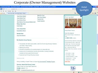 Corporate (Owner Management) Websites
                                         Hotel
                                        Spotlight
 