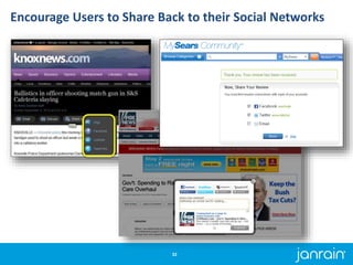Encourage Users to Share Back to their Social Networks
32
 