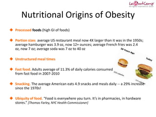Presentation on the Obesity Epidemic - Stanford Hospital - March 2013